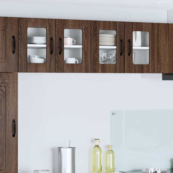 vidaXL Küchenwandschränke 2 pcs Braun Eichen-Optik 60 x 31 x 40 cm, 884980