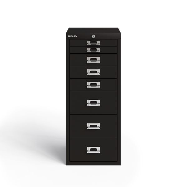 Bisley MultiDrawer, 29er Serie, abschließbar, DIN A4, 8 Schubladen, Farbe schwarz, LA298633