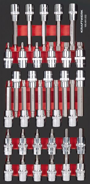 Kraftwerk PRO LINE EVA 1/2" Steckschlüssel-Einlage 20x40 mm 33-tlg, 105.401.032