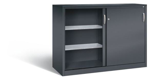 C+P Schiebetürenschrank Acurado, H1200xB1600xT600mm, Farbe: Schwarzgrau, Bügelgriff, 2167-09 S10016