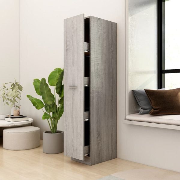 vidaXL Apothekerschrank Grau Sonoma 30x42,5x150 cm Holzwerkstoff, 815202
