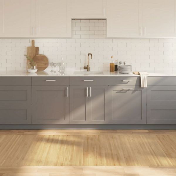 vidaXL Teppich Rechteckig Hell Natur 100x500 cm Bambus, 376825