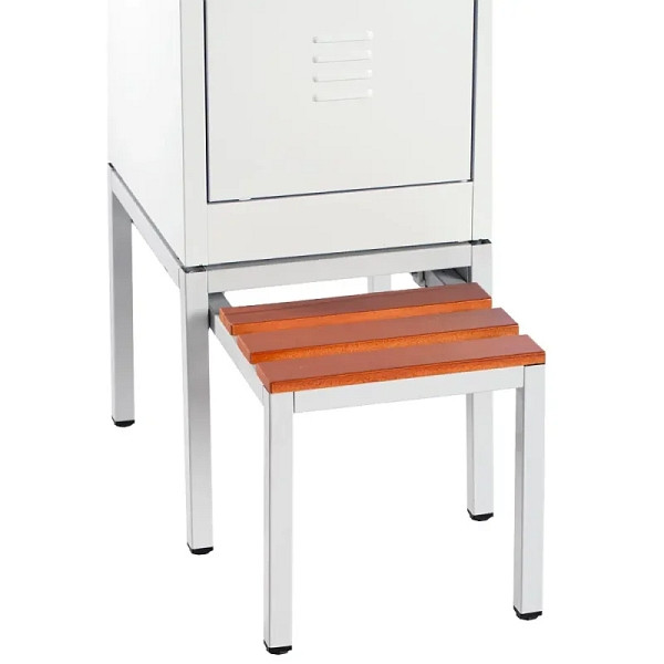 Lüllmann Untergestell mit Sitzbankauszug, Sitzauflagen buche, 400 x 415 x 800 mm, lichtgrau, 524320