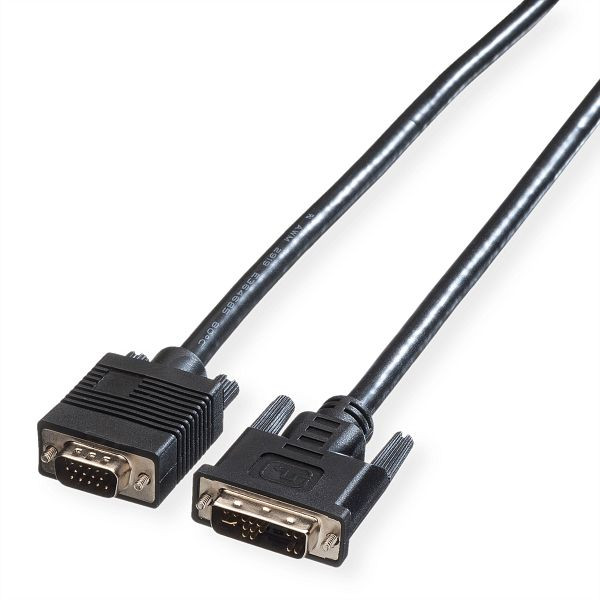 ROLINE DVI-VGA-Kabel, DVI (12+5) ST - HD15 ST, 2 m, 11.04.5420