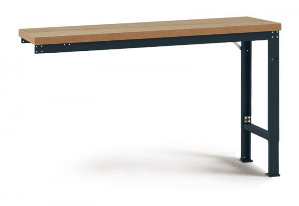 Manuflex Anbauwerkbank PROFI Spezial mit Multiplexplatte, BxTxH = 1250 x 700 x 740-1040 mm, Anthrazit, WP7004.7016