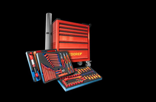 GEDORE KL-4600-200 Werkzeugwagen mit Hochvolt-Sortiment, 103-teilig, 3415740