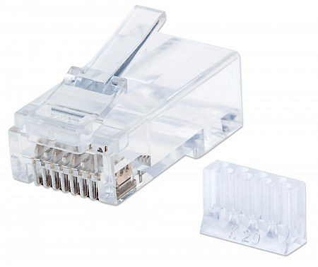 INTELLINET 90er-Pack Cat6 RJ45-Modularstecker, UTP, 3-Punkt-Aderkontaktierung, 790604