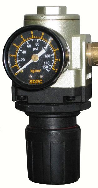 DINOSAURIER Druckregler inkl. Manometer, Gehäuse aus Druckguss, Einsteller und Manometer aus Kunststoff, SKB 640 DR
