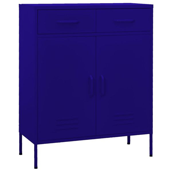 vidaXL Lagerschrank Marineblau 80x35x101,5 cm Stahl, 336154