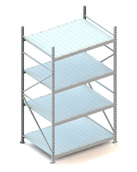 Meta MINI-RACK GR 2500x1400x1050 mm, verzinkt, mit Stahlpaneele, Bodenanzahl: 4, 20051281