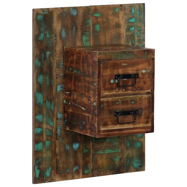 vidaXL Nachttisch Mehrfarbig 60x32x80 cm Massivholz aus verschiedenen Holzarten 4017531 günstig online kaufen: große Auswahl günstige Preise