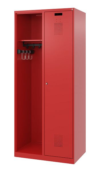 C+P Feuerwehrspind Evolo, Modell KOMBI, 2 Abteile, H1850xB800xT500 mm, Feuerrot, 0494015-16 S10002