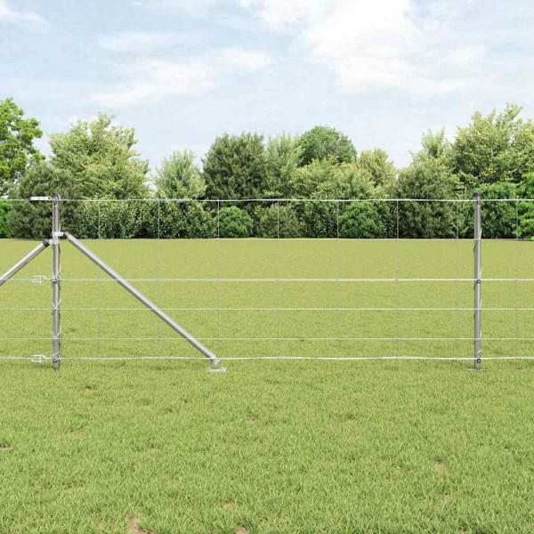 vidaXL Wildzaun Silber 25 x 0.8 m Verzinkter Stahl, 3351418