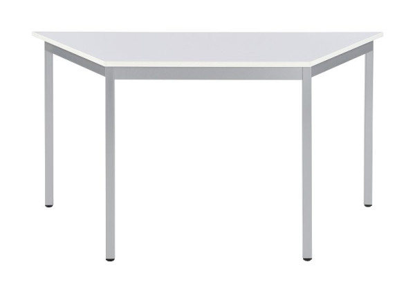 Bisley Mehrzwecktisch, Trapezförmig, Breite 1400 mm, Tiefe 700 mm, 19mm Tischstärke, 300 aluminium x G grau, MTT1407G300