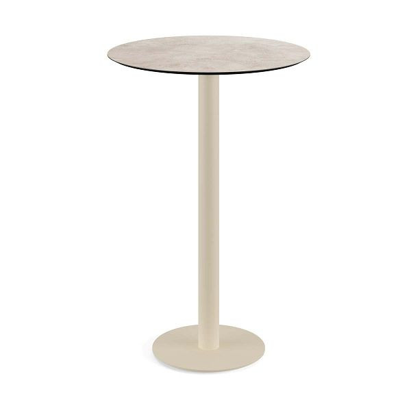Feros Urban Stehtisch Sand gestell + Moonstone HPL Ø70 cm, 130061370