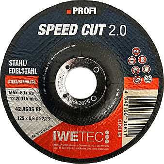 Iwetec Trennscheibe Speed Cut 2.0, ø 125 mm, VE: 50 Stück, 601565