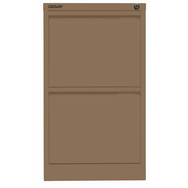 Bisley Hängeregistraturschrank, einbahnig, 2 HR-Schubladen, 668 coffee, 3623668