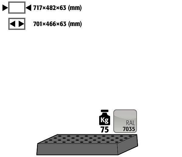 asecos Lochblecheinsatz Standard für die Verwendung in STAWA-R-Auffangwannen für Modell(e): Q90, Q30, S90, S60 mit Breite 900 mm, 33576