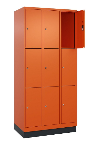C+P Schließfachschrank Evolo PLUS, mit Sockel, 9 Fächer, 1950x900x500mm, 2004/20, 049020-303 S10023