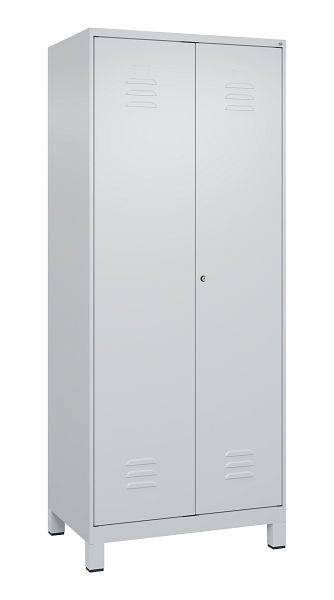 C+P Mehrzweckschrank Classic PLUS, Wäsche-/Kombispind, Füße, 2 Abteile, 1950x800x500mm, 7035/7035, Zylinderschloss, 080610-22 S10024