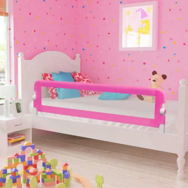 vidaXL Kleinkind Bettschutzgitter 2 Stück Rosa 150 x 42 cm, 276086