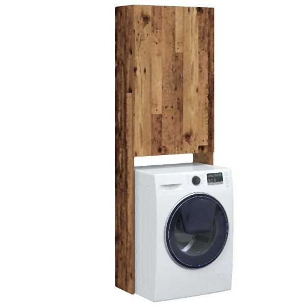 vidaXL Waschmaschinenschrank Altholz-Optik 64x25,5x190 cm, 856646