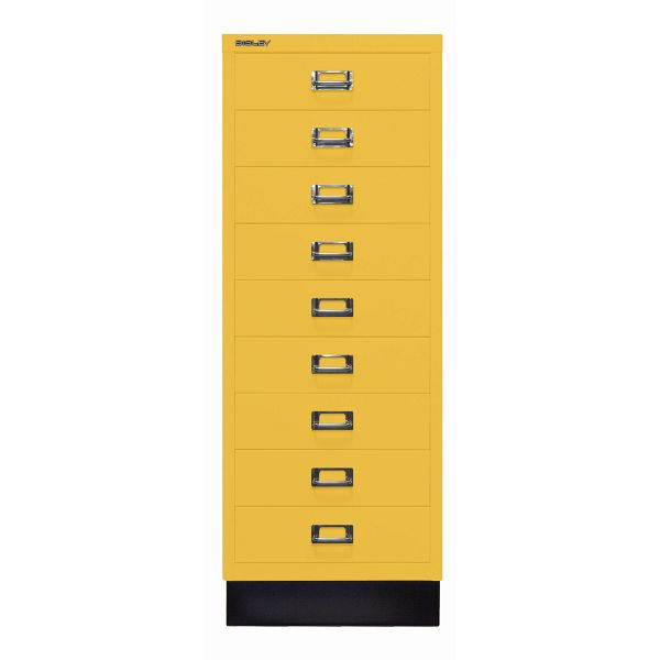 Bisley MultiDrawer™, Inkl. Sockel, DIN A3, 9 Schubladen, 642 sunflower, L39A39S642