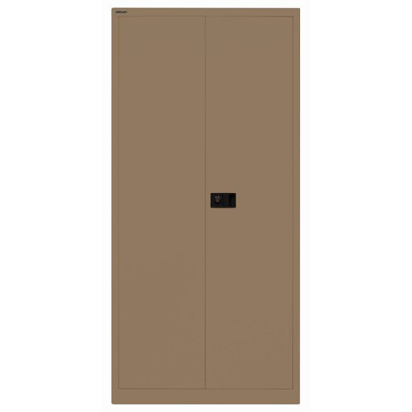 Bisley Flügeltürenschrank UNIVERSAL, 4 Fachböden für 5 Ordnerhöhen, Breite 914 mm, Tiefe 500, mit verzinkten Fachböden, 668 coffee, HC782S4G668