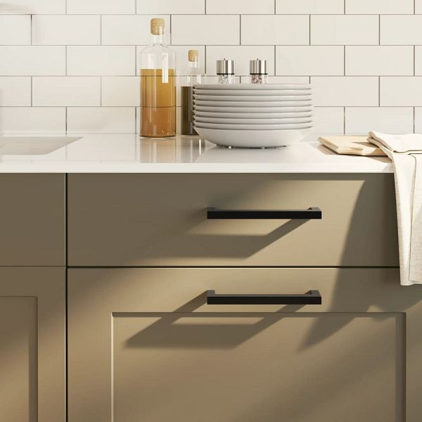 vidaXL Möbelgriffe 20 Stück Schwarz 160 mm Edelstahl, 3203654