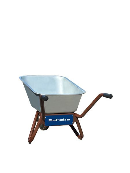 Schake Schubkarre Typ Geselle, Flachmulde, PU-Rad, Blechstärke: 1,0 mm, 52100FP