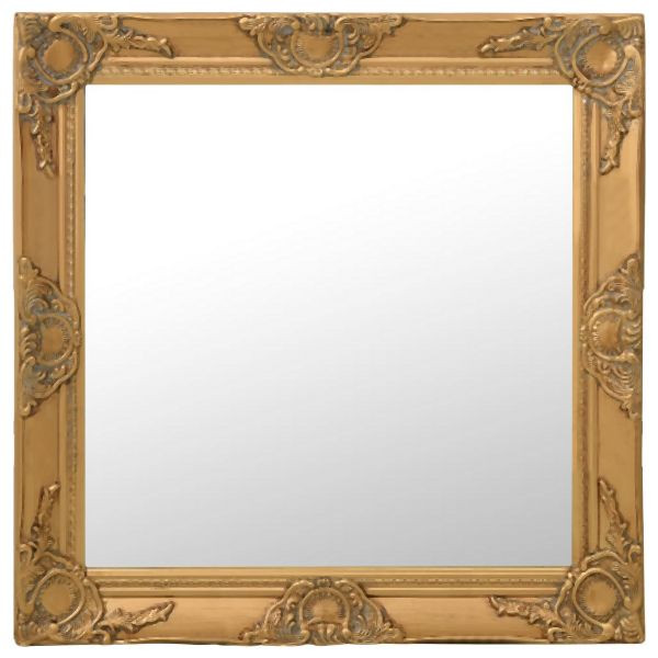 vidaXL Wandspiegel im Barock-Stil 60x60 cm Golden, 320333