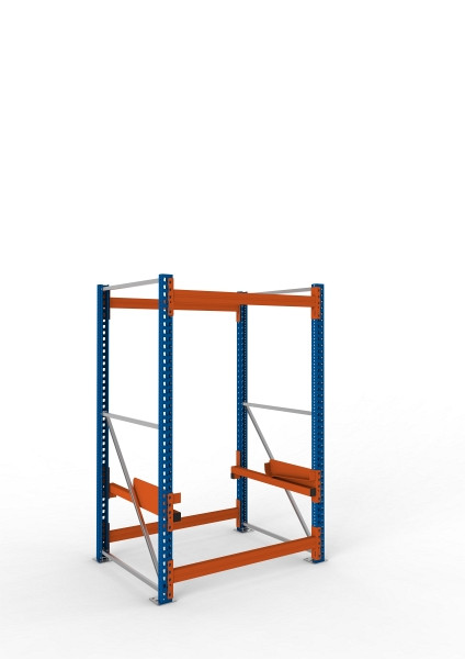 Meta Kabeltrommel Grundregal 2200 x 1300 x 1100 RAL 5010 / vzk RAL 2001, 2 Trommelaufnahmen / ohne Achsen multipal mit Kabeltrommelauflage Typ 2, 20097246