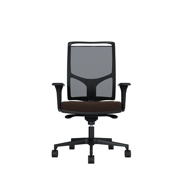 Bisley Bürodrehstuhl Zed, Schwarzes Kunststoff, Höhenverstellbare Armlehnen, Fußkreuz und Armlehnen aus Kunststoff, NE0573 dunkelgrau, ZEDKSLSNE0573