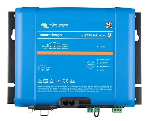 Victron Energy Batterieladegerät Phoenix Smart IP43 Charger 12/30 (1+1) 120-240V, 1-67-012450, PSC123051095