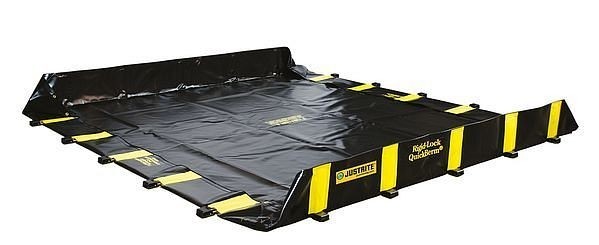 asecos Leckage-Faltwanne Schwarz Volumen 2800L, 3200x3200x305mm, 34124
