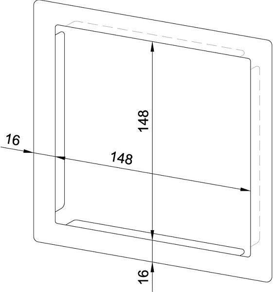 Wagner EWAR Abdeckrahmen für Gerätemaß 148x148, matt geschliffen, 768970