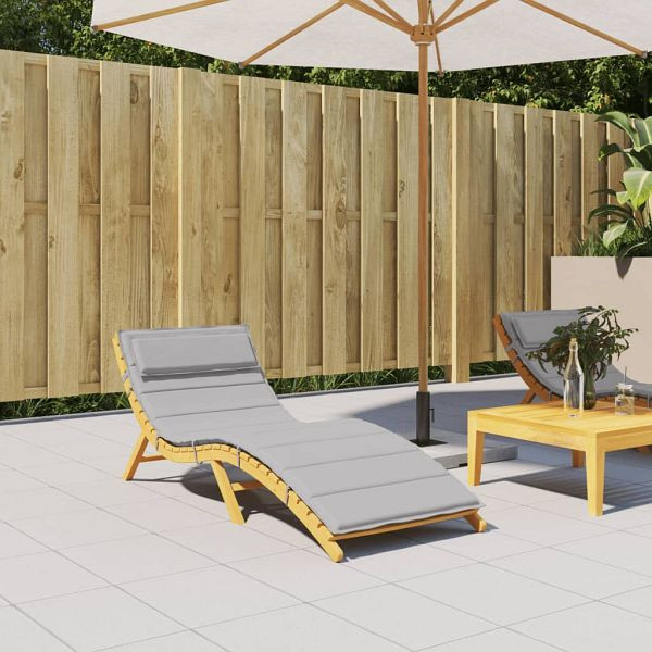 vidaXL Sonnenliegen-Auflage Grau 180x60x3 cm Oxford-Gewebe, 361853