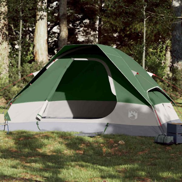 vidaXL Kuppel-Campingzelt 2 Personen Grün Wasserdicht, 94773