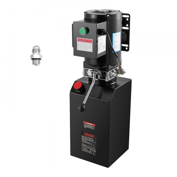 VEVOR 14 Qt Hydraulikaggregat einfachwirkende Stahlpumpe, 22 MPa Druck, 6,3 L/min, Metallbehälter, für Kippanhänger, FXXJSYXWSQCJKFSIY001V7