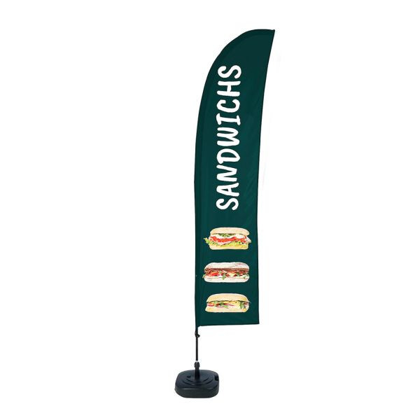 Showdown Displays Beach Flag Budget Wind Komplettset Sandwiches Französisch, BFBL-WT21-17-I496