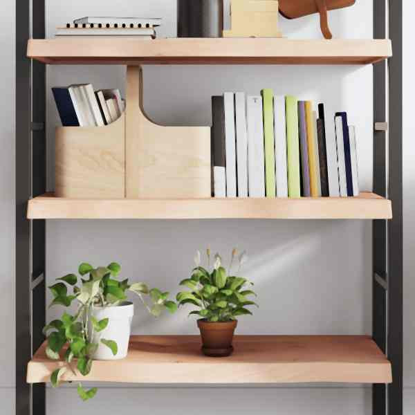vidaXL Wandregal 100x60x(2-6) cm Massivholz Eiche Unbehandelt, 363571