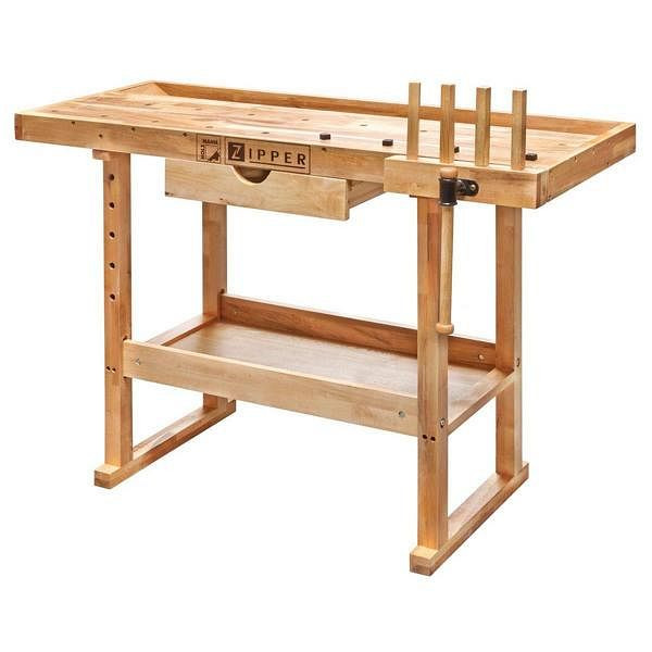 Holzmann Hobelbank inklusive Schublade und Spannbacken, Länge: 1260 mm, WB126