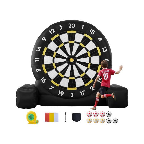 VEVOR Aufblasbares Fußball-Dartboard 2,44 m mit 9 Kickbällen Dartboard Spiel, CQJXZQFB25MMNUSSW001V2