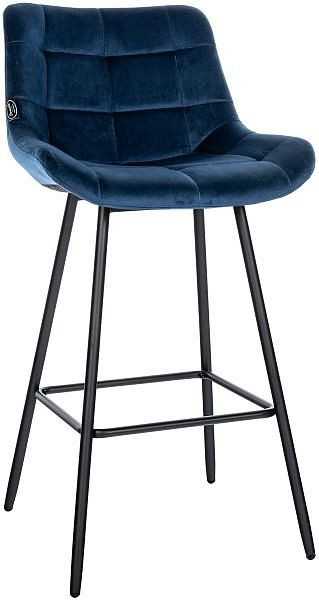 CLP Barhocker Weston Samt, blau, 321468, 4251756483944