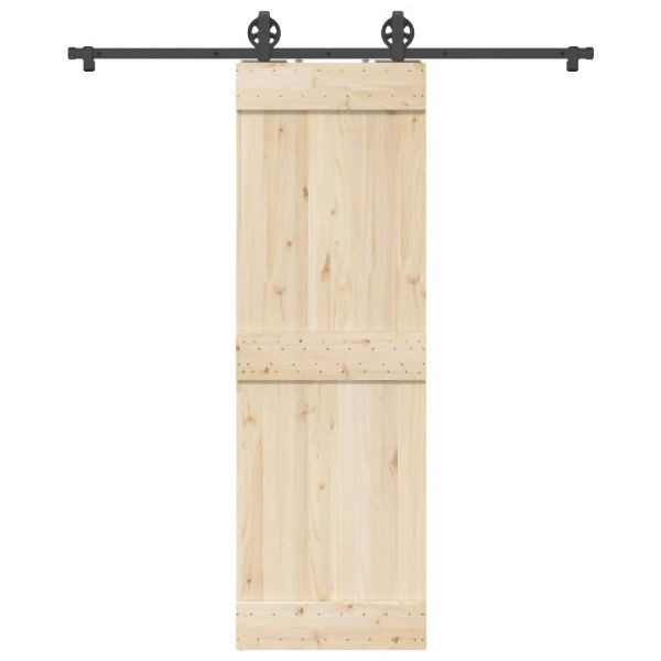vidaXL Schiebetürbeschlag-Set 183 cm Stahl Schwarz, 4009728