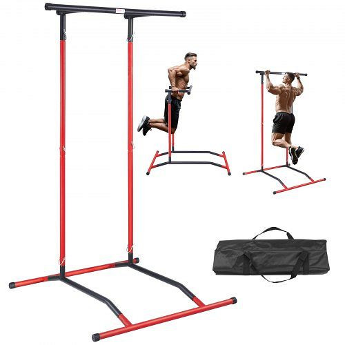 VEVOR 2-Stufiger höhenverstellbarer Klimmzugstangenständer 100kg Schwarz, DGYTXSJBKDJGTIN4LV0