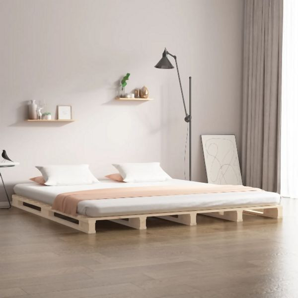 vidaXL Palettenbett 180x200 cm Massivholz, moderne Note, 821407