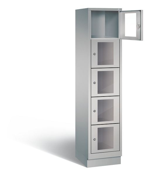 C+P Schließfachschrank Classic, H1800xB420xT500mm, Farbe: Weißaluminium, 8020A125 S10009