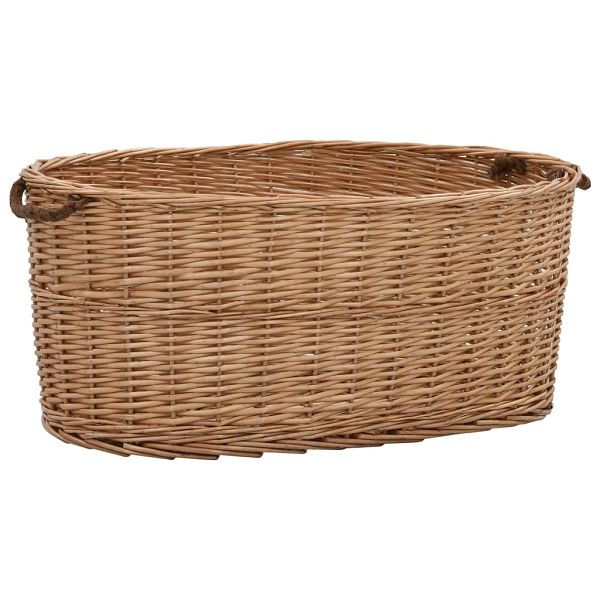 vidaXL Holzkorb mit Tragegriffen 78 x 54 x 34 cm Natur Weide, 286983