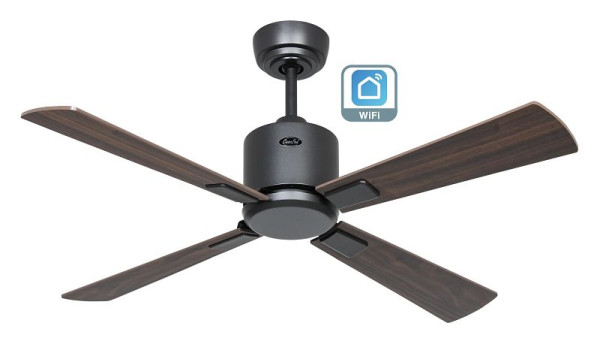 CasaFan Deckenventilator Eco Neo III 103 Lack basaltgrau-Nussbaum/Kirsche WiFi, 952111W